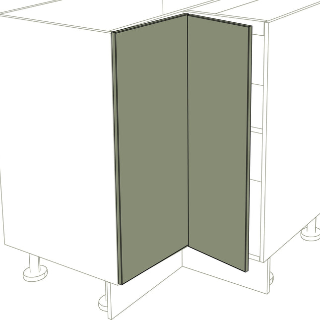 IKEA Metod Küchenfronten Holz Rustikal klappbare linke Ecktüren 25x80 cm. - NovaFronten - Küchen Fronten - Standard - Holz Rustikal - Klappbare Ecktüren (links)