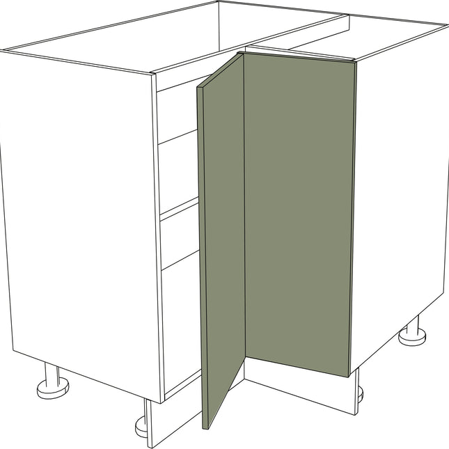 IKEA Metod Küchen Fronten 25x80 cm klappbare rechte Ecktür Holz fein lackiert. - NovaFronten - Küchen Fronten - Standard - Holz Fein - Klappbare Ecktüren (rechts)