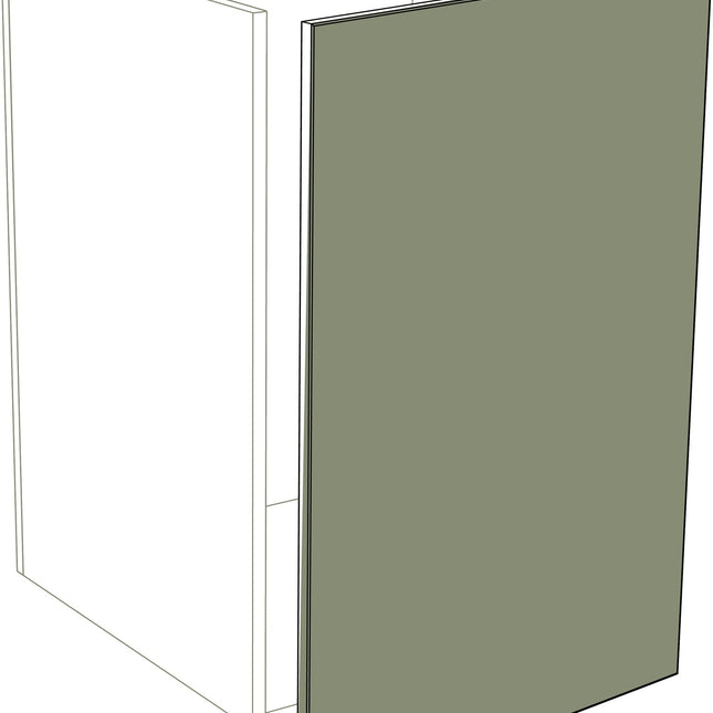 Mattgrüne IKEA Metod Küchenfront mit 3 cm Erweiterung, rechte Tür in Standardgröße. - NovaFronten - Küchen Fronten - Standard - Matt - Türen + 3 cm Erweiterung (rechts)